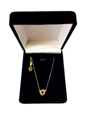 14K Yellow Gold Love Knot Pendant Necklace, 17" fine designer jewelry for men and women