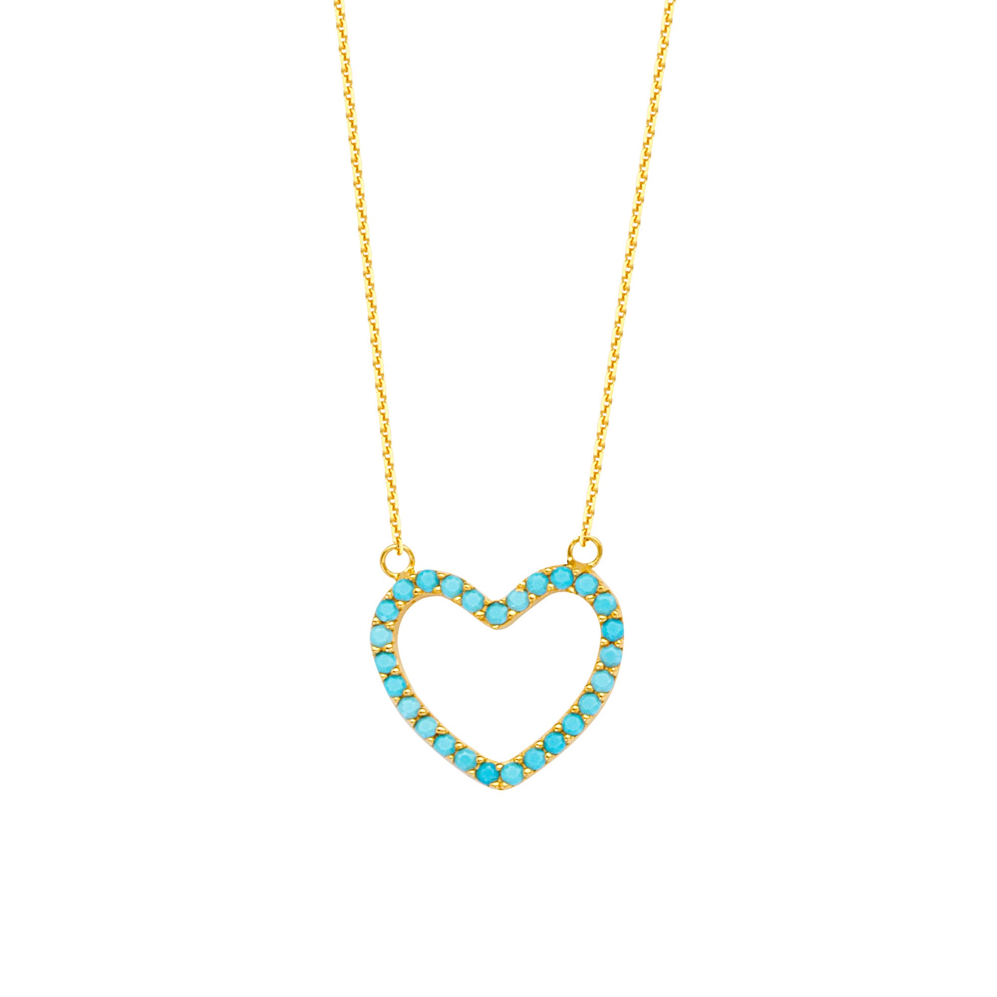 14K Yellow Gold Heart Pendant Necklace, 16" To 18" Adjustable fine designer jewelry for men and women