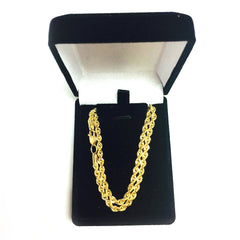 14K Yellow Gold Filled Solid Rope Chain Bracelet, 3.2mm, 8.5" fine designer jewelry for men and women