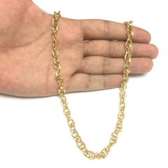 14k Yellow Gold Euro Link Chain Womens Necklace, 18" fine designer jewelry for men and women