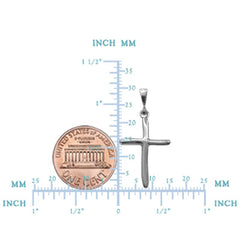 Sterling Silver Wavy Style Cross Pendant fine designer jewelry for men and women