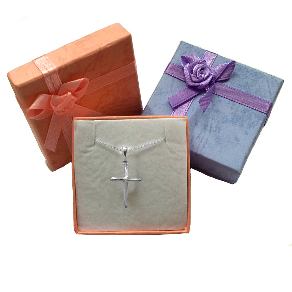 Sterling Silver Wavy Style Cross Pendant fine designer jewelry for men and women