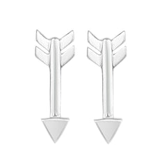 Sterling Silver Arrow Style Stud Earrings - JewelryAffairs