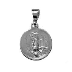 Sterling Silver Athena Greek Goddess Pendant, Diameter 20mm - JewelryAffairs