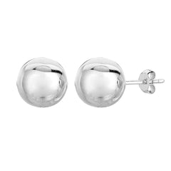 Sterling Silver Ball Stud Earrings - JewelryAffairs
