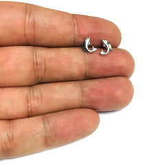 Sterling Silver Dolphin Stud Earrings - JewelryAffairs