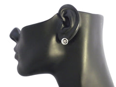 Sterling Silver Greek Spira Stud Earrings, Diameter 10mm - JewelryAffairs