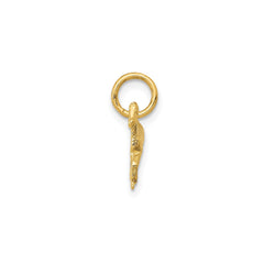 10k Yellow Gold Running Horse Charm Pendant, 13x13mm
