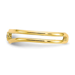 10k Real Yellow Gold CZ Stone Summer Toe Ring - JewelryAffairs