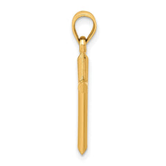 10k Real Yellow Gold High Polished Unisex Cross Pendant Charm,19x11mm