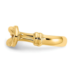10K Real Yellow Solid Gold Double Knot Toe Summer Ring - JewelryAffairs