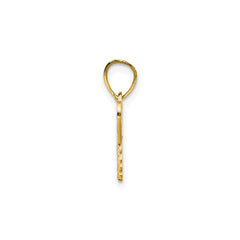 10k Yellow Gold Diamond - Cut Butterfly Charm Pendant, 18x16mm - JewelryAffairs