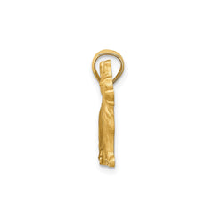 10k Yellow Gold Diamond - cut German Shepard Dog Pendant, 17X17mm - JewelryAffairs