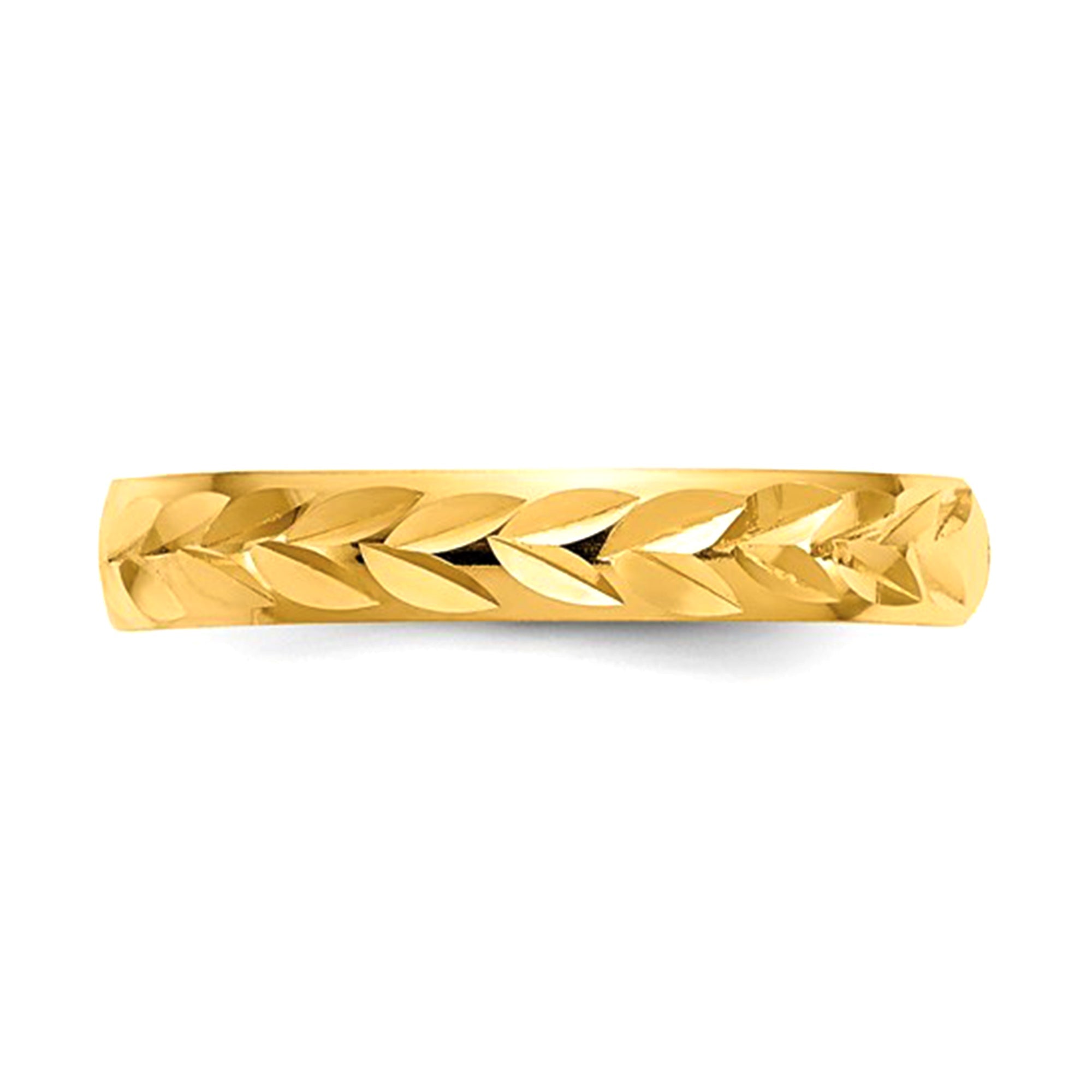 10K Yellow Gold Diamond - Cut Toe Ring for Ladies - JewelryAffairs