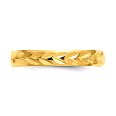 10K Yellow Gold Diamond - Cut Toe Ring for Ladies - JewelryAffairs