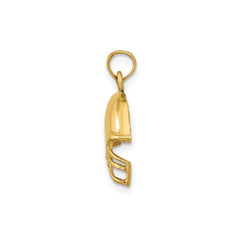 10k Yellow Gold Football Helmet Pendant, 20x13mm - JewelryAffairs