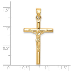 10k Yellow Gold Jesus Crucifix Cross Pendant, 32x19mm - JewelryAffairs