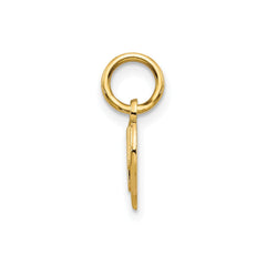10k Yellow Gold Mom Heart Charm Pendant, 15x11mm - JewelryAffairs