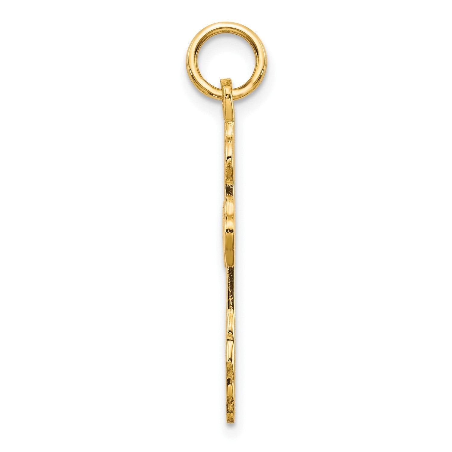 10K Yellow Gold Russian Eastern Orthodox Cross Crucifix Pendant Charm, 30x17mm - JewelryAffairs
