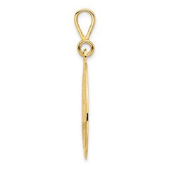 10k Yellow Gold St Christopher Medal Oval Pendant, 35x16mm - JewelryAffairs