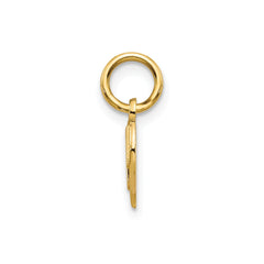 10k Yellow Gold Mom Heart Charm Pendant, 15x11mm