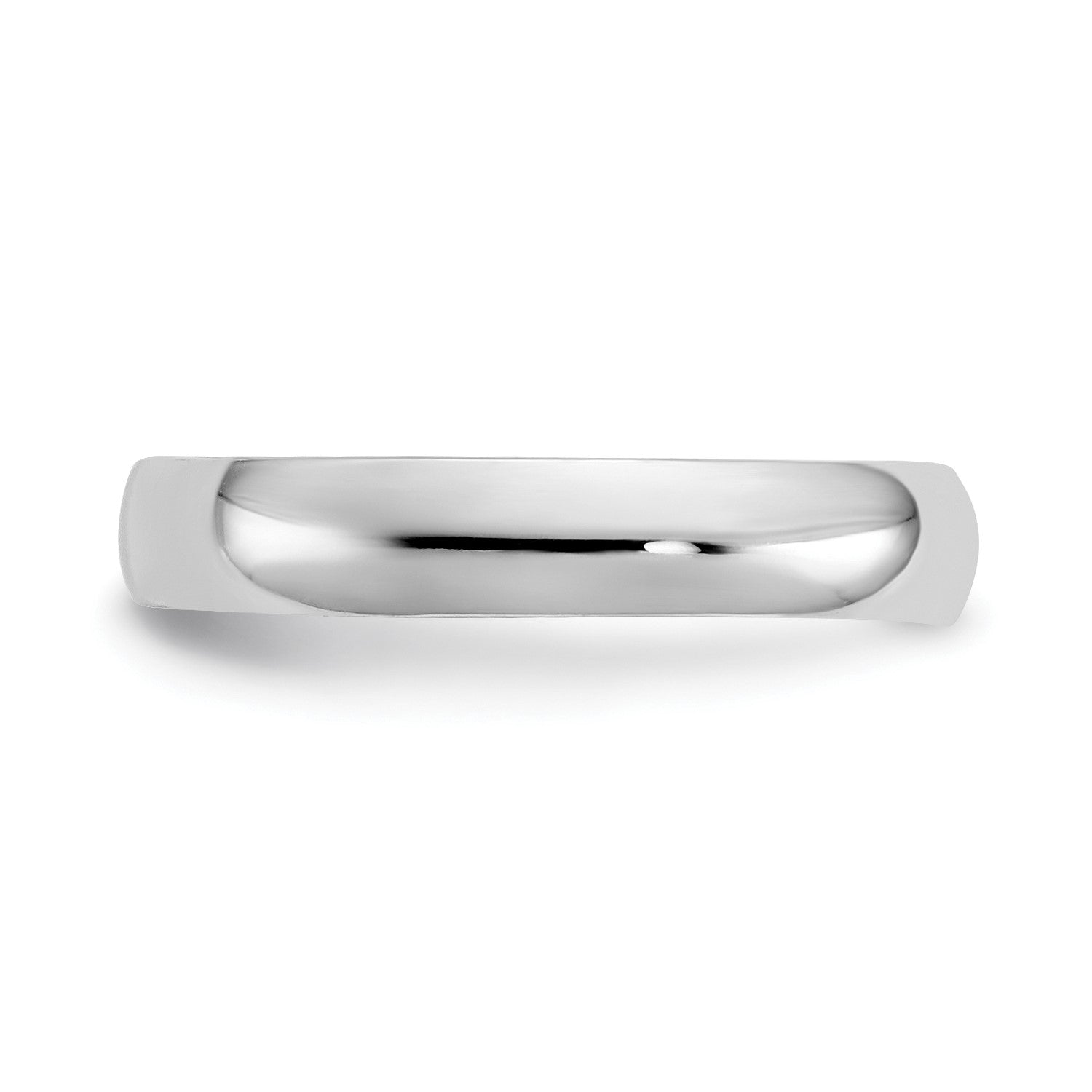 14k Real White Solid Gold High Polished Toe Band Summer Ring