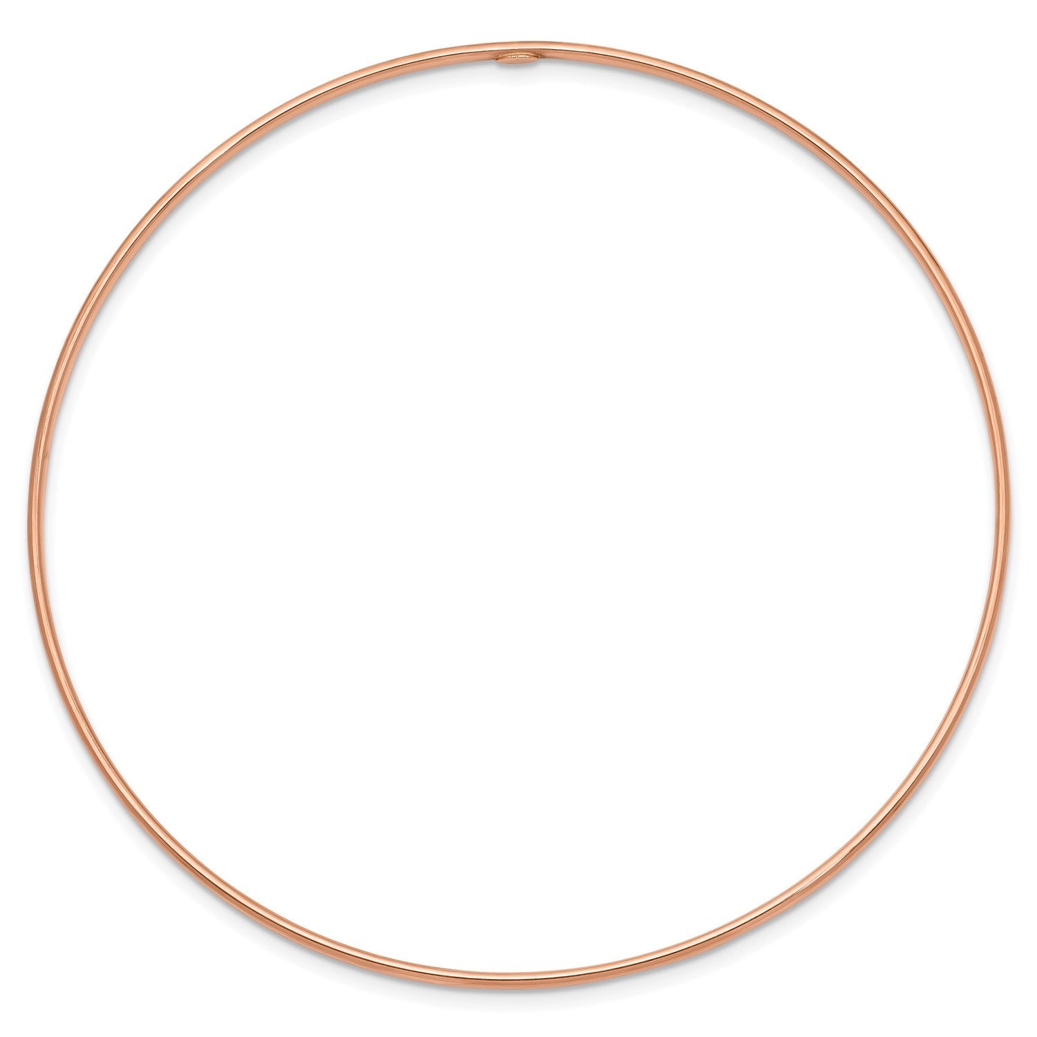 14k Gold 1.5mm High Polished Slip - on Bangle Bracelet, 8 Inches - JewelryAffairs