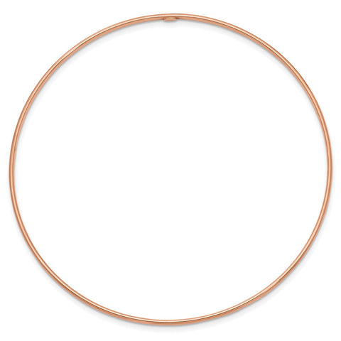 14k Gold 1.5mm High Polished Slip-on Bangle Bracelet, 8 Inches