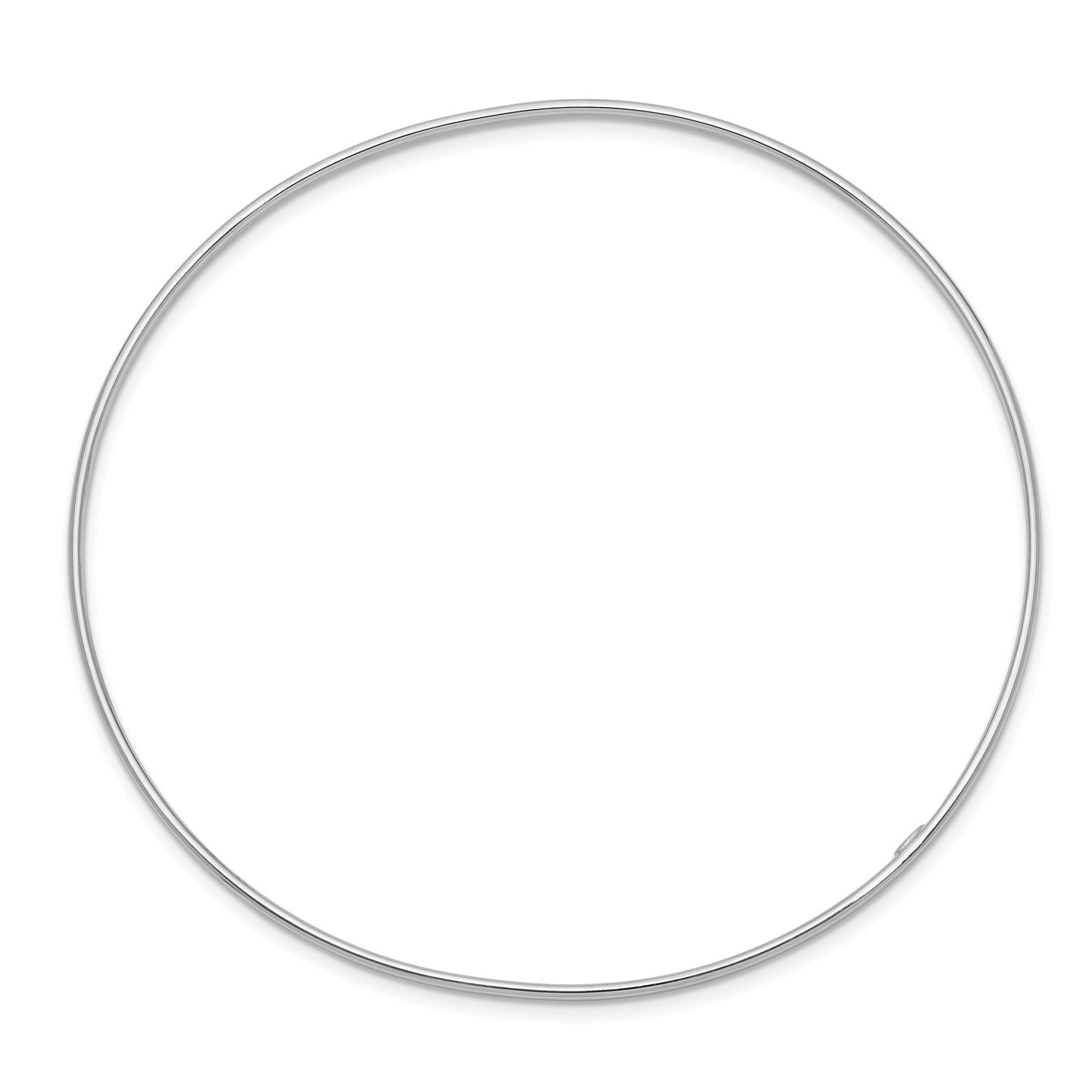14k Gold 1.5mm High Polished Slip - on Bangle Bracelet, 8 Inches - JewelryAffairs