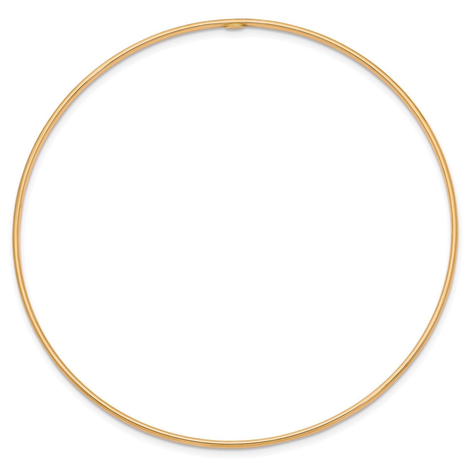 14k Gold 1.5mm High Polished Slip - on Bangle Bracelet, 8 Inches - JewelryAffairs