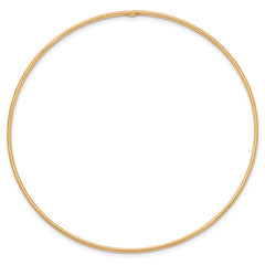 14k Gold 1.5mm High Polished Slip - on Bangle Bracelet, 8 Inches - JewelryAffairs