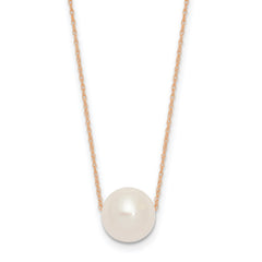 14k Gold Fresh Water 11mm Pearl Necklace, 17" - JewelryAffairs