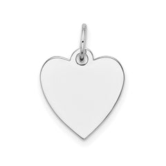 14k Gold Heart Shaped Engravable Charm Pendant,14x15mm - JewelryAffairs