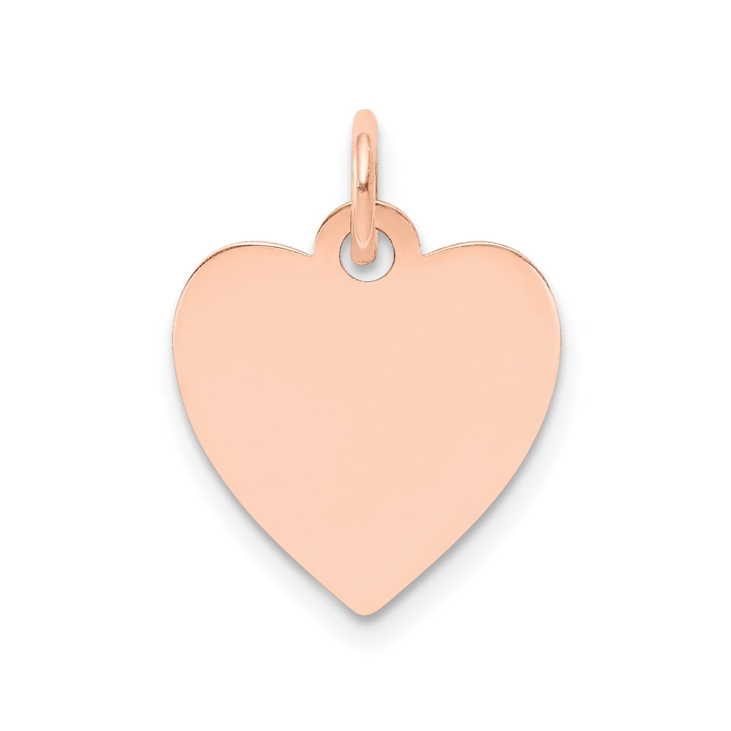 14k Gold Heart Shaped Engravable Charm Pendant,14x15mm - JewelryAffairs