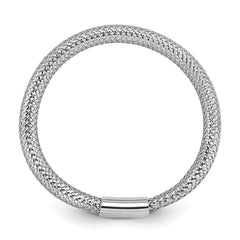 14K Gold High Polished Mesh Stretch Adjustable Band Ring