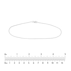 14k Gold Wheat 1.05mm Diamond Cut Chain Anklet, 10"