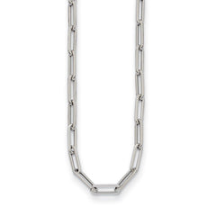 14k Real Gold Flat Paperclip Chain Necklace, 4mm Width - JewelryAffairs