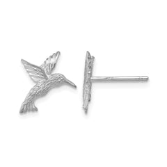 14k Real Gold Hummingbird Stud Earrings, 14mm - JewelryAffairs