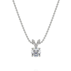 14k Yellow Gold Lab Grown Diamond Solitaire Necklace - 0.25 Carat