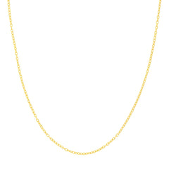 14k Real Solid Gold 1.90mm Rolo Chain Necklace - JewelryAffairs