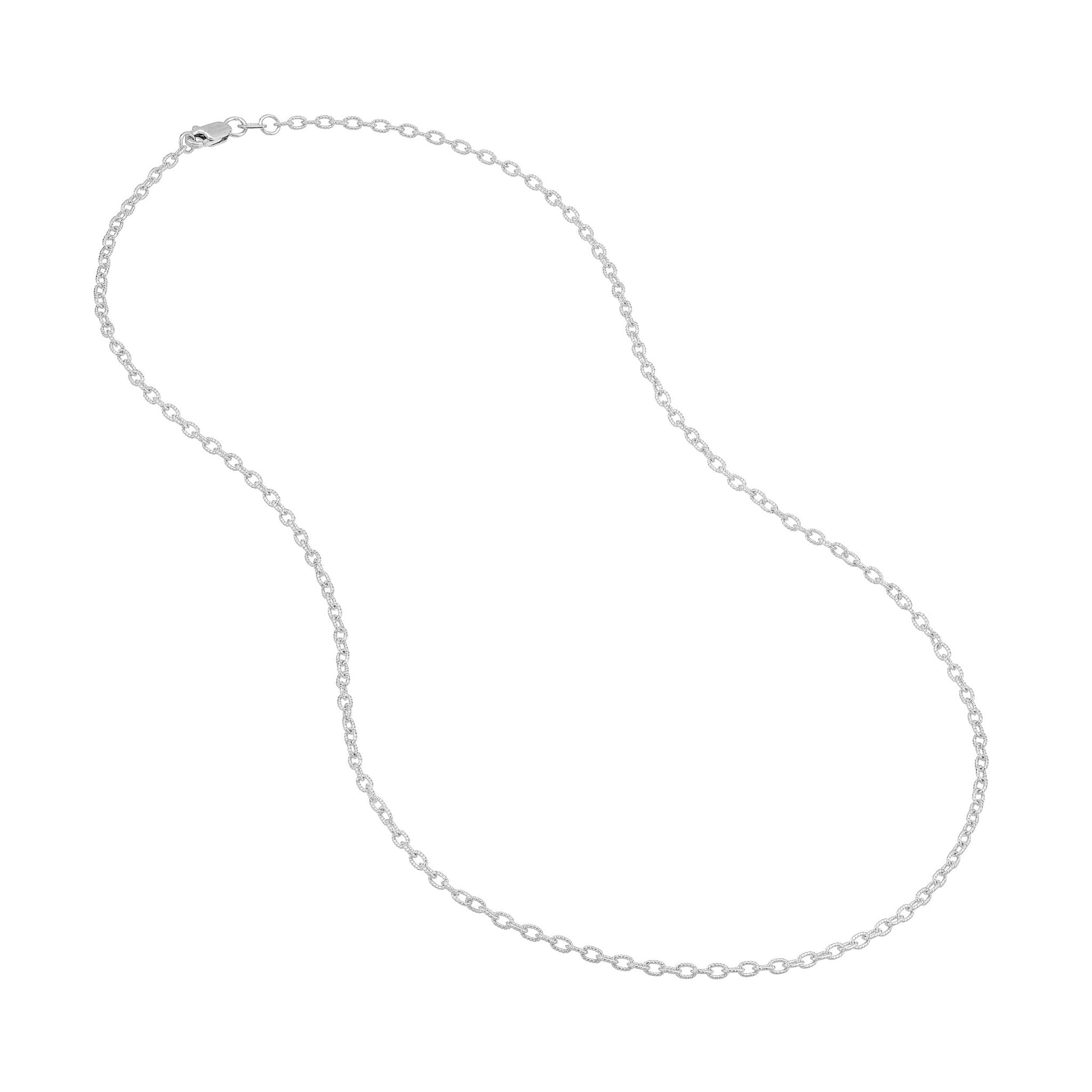 14k Real Solid Gold 1.90mm Rolo Chain Necklace - JewelryAffairs