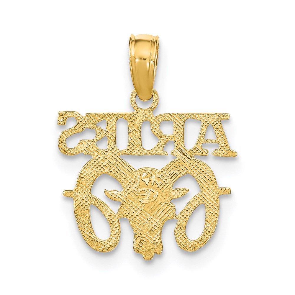 14k Real Solid Gold Zodiac Birth Symbol Pendant Charm - JewelryAffairs