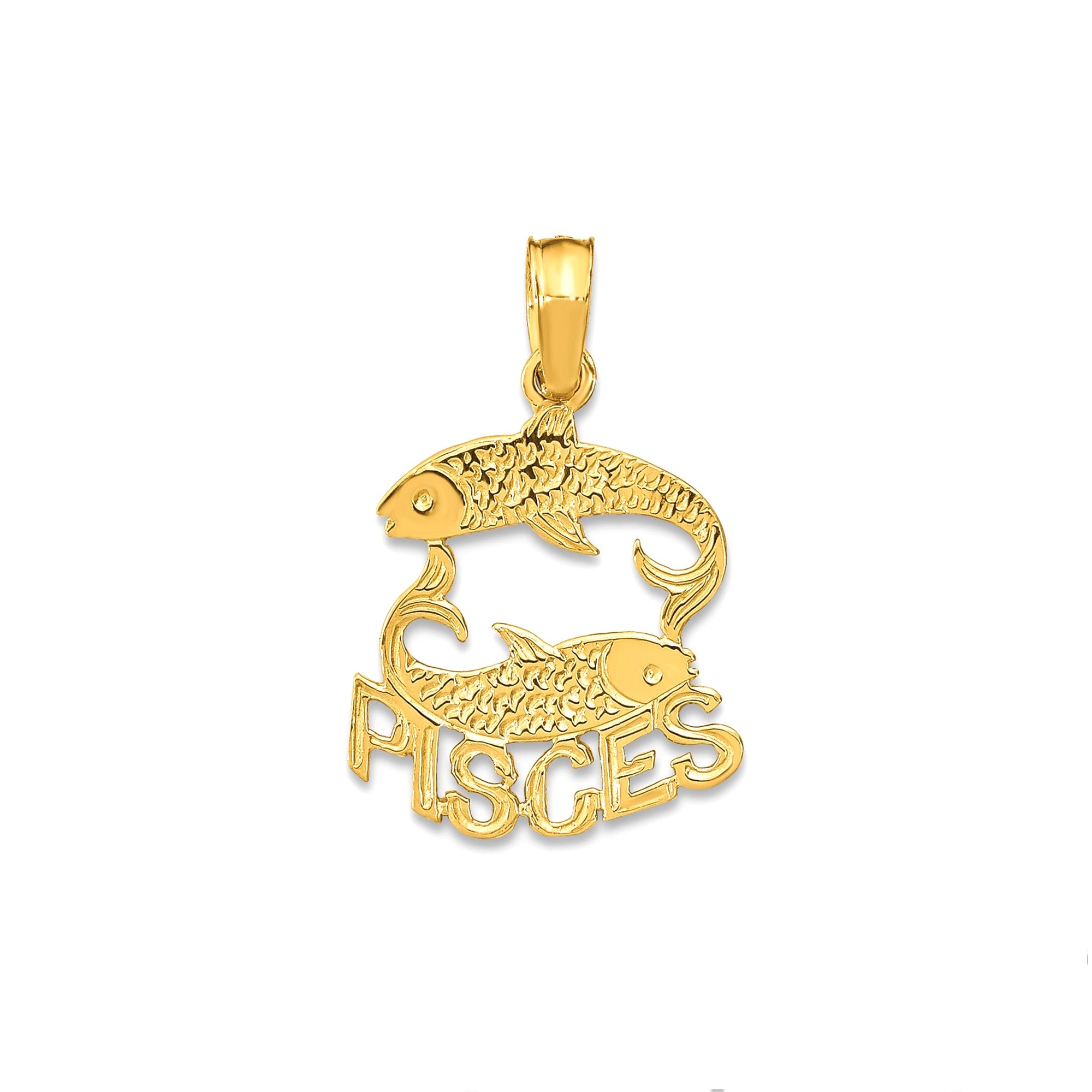 14k Real Solid Gold Zodiac Birth Symbol Pendant Charm - JewelryAffairs
