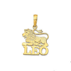 14k Real Solid Gold Zodiac Birth Symbol Pendant Charm