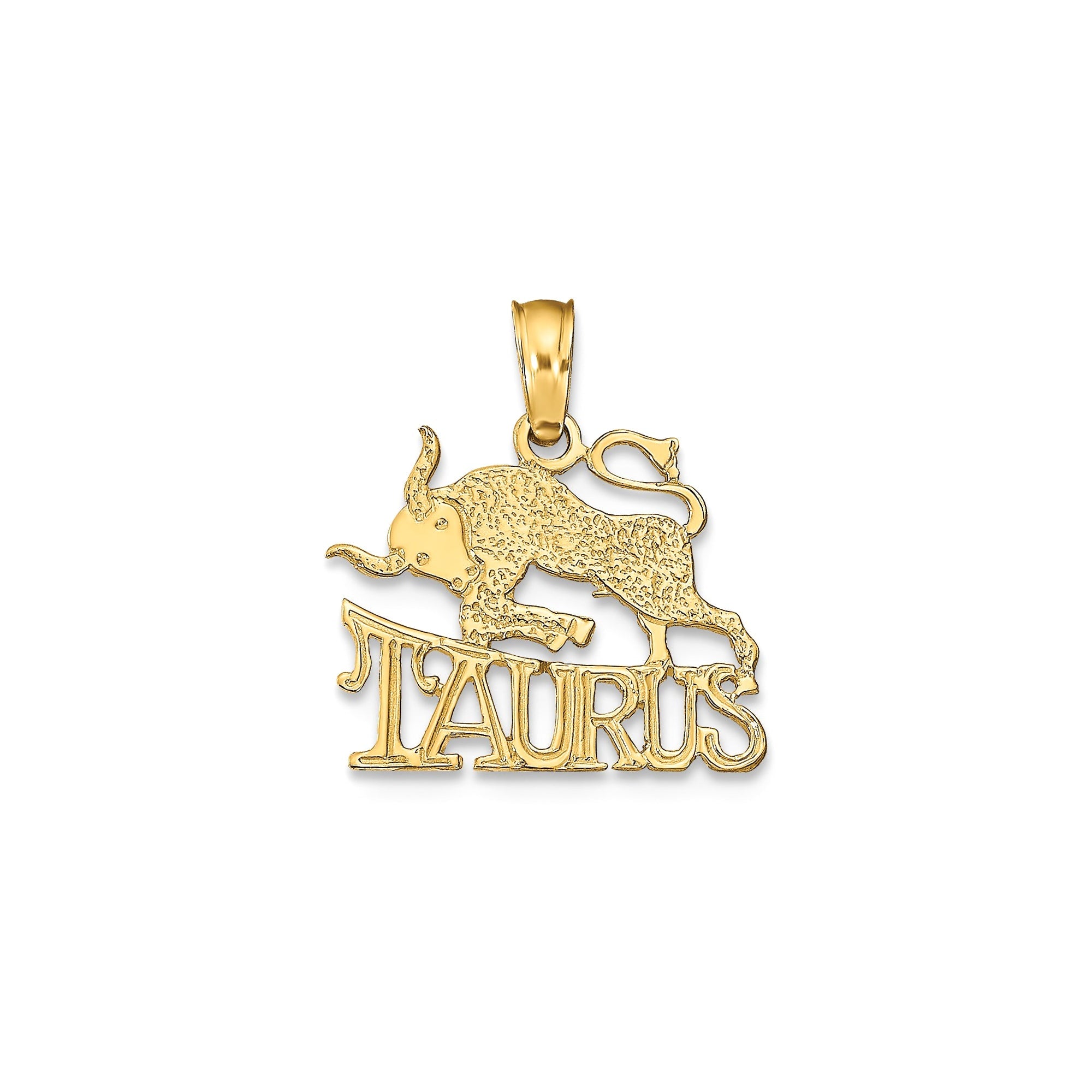 14k Real Solid Gold Zodiac Birth Symbol Pendant Charm - JewelryAffairs