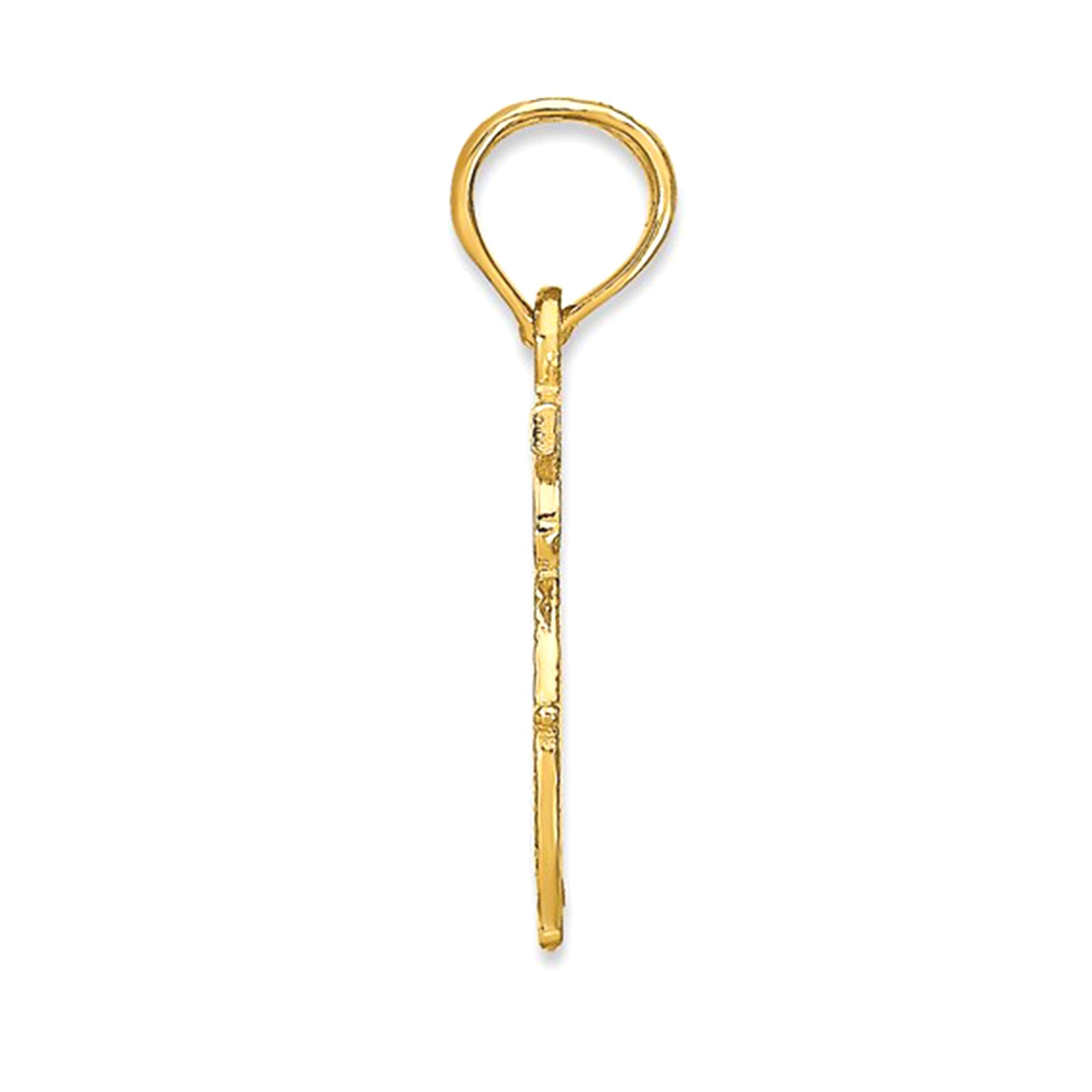 14k Real Solid Gold Zodiac Birth Symbol Pendant Charm - JewelryAffairs