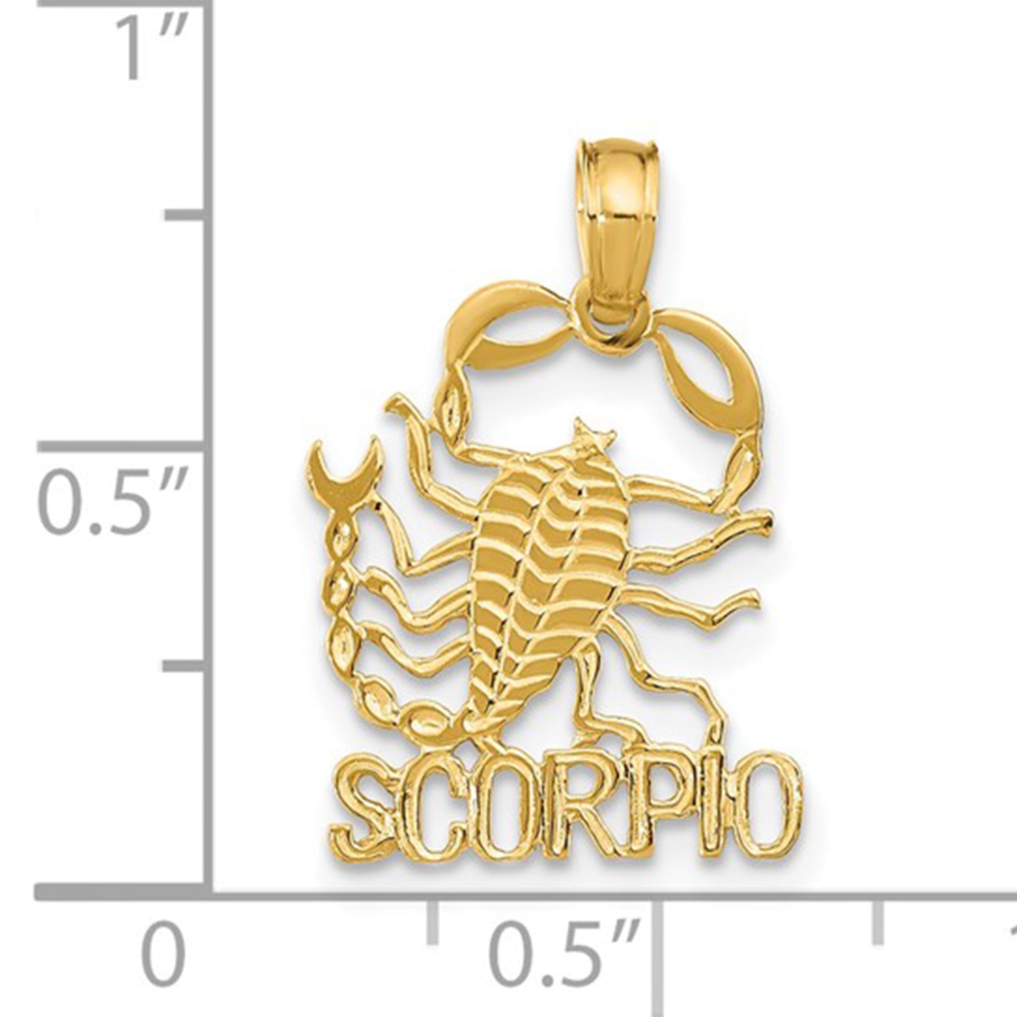 14k Real Solid Gold Zodiac Birth Symbol Pendant Charm - JewelryAffairs