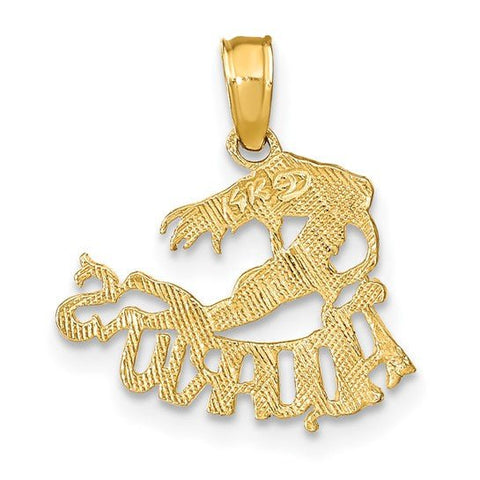 14k Real Solid Gold Zodiac Birth Symbol Pendant Charm