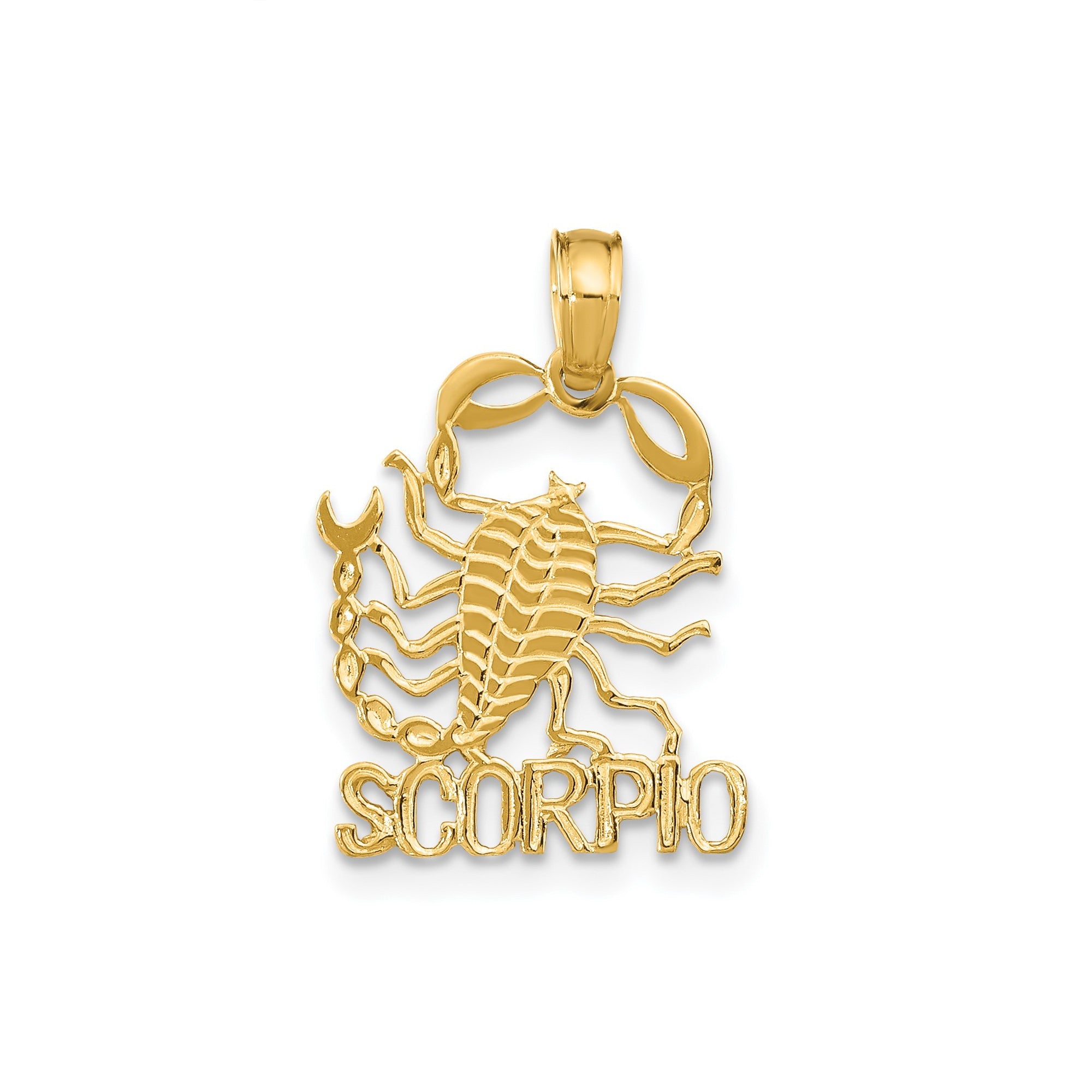 14k Real Solid Gold Zodiac Birth Symbol Pendant Charm - JewelryAffairs
