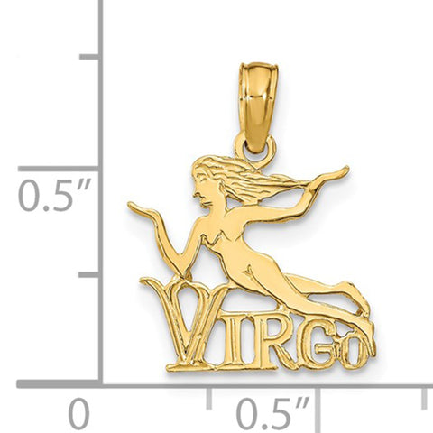 14k Real Solid Gold Zodiac Birth Symbol Pendant Charm